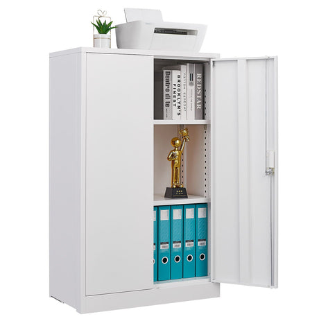 Metal Storage Cabinet With Locking Doors And Adjustable Shelf, Folding Filing Storage Cabinet, Folding Storage Locker Cabinet For Home Office, School, Garage HouseOfZazla