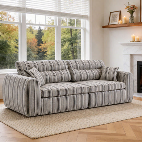 3 Seater, Couch With Throw Pillows For Living Room HouseOfZazla