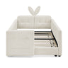 Cute Rabbit Ear Upholstered Platform Bed Frame With Safety Rail HouseOfZazla