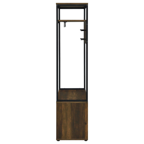 Flora - 2 Door Coat Rack Hall Tree Storage Bench And Multi Functional Storage - Natural HouseOfZazla