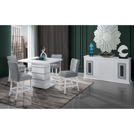 Ariya - 5 Pieces Bar Table And Bar Stool Set HouseOfZazla