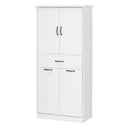 Modern Bathroom Storage Cabinet with Two Laundry Baskets, One Drawer, Adjustable Shelf HouseOfZazla