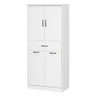 Modern Bathroom Storage Cabinet with Two Laundry Baskets, One Drawer, Adjustable Shelf HouseOfZazla