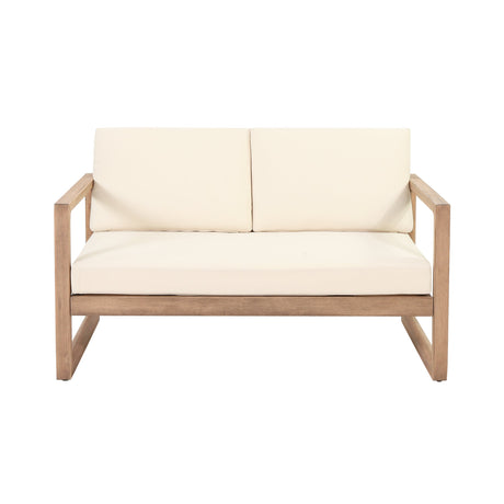4-Pieces Acacia Wood Patio Furniture Set HouseOfZazla