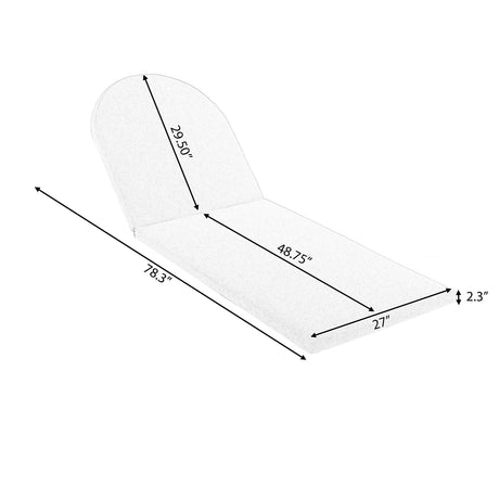 Outdoor Chaise Lounge Chair, Acacia Wood with Adjustable Backrest and Cushion HouseOfZazla