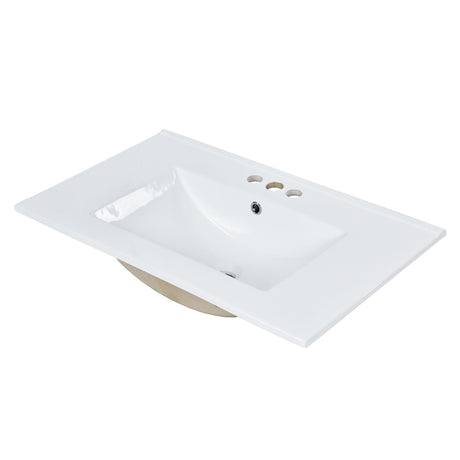 Bathroom Vanity With Top Sink, Modern Bathroom Storage Cabinet With 2 Drawers And A Tip-Out Drawer HouseOfZazla