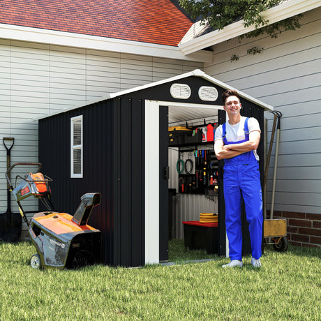 Campcraft 8x6 FT Outdoor Metal Storage Shed HouseOfZazla