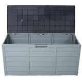 All Weather UV Pool Deck Box Storage Shed Bin with Wheels