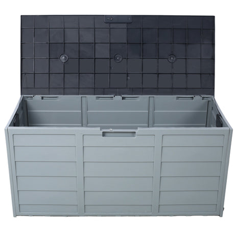 All Weather UV Pool Deck Box Storage Shed Bin with Wheels HouseOfZazla