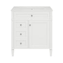 Bathroom Vanity With Top Sink, Modern Bathroom Storage Cabinet With 2 Drawers And A Tip-Out Drawer HouseOfZazla