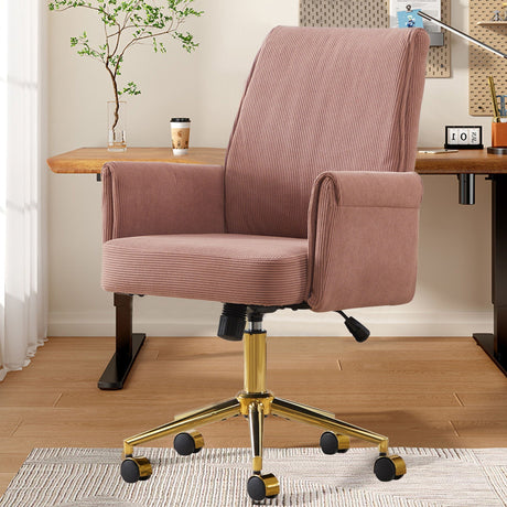 Ergonomic Mid-Back Office Chair With Striped Fabric HouseOfZazla