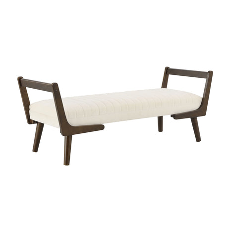 Mid-Century Bench With Wood Legs HouseOfZazla