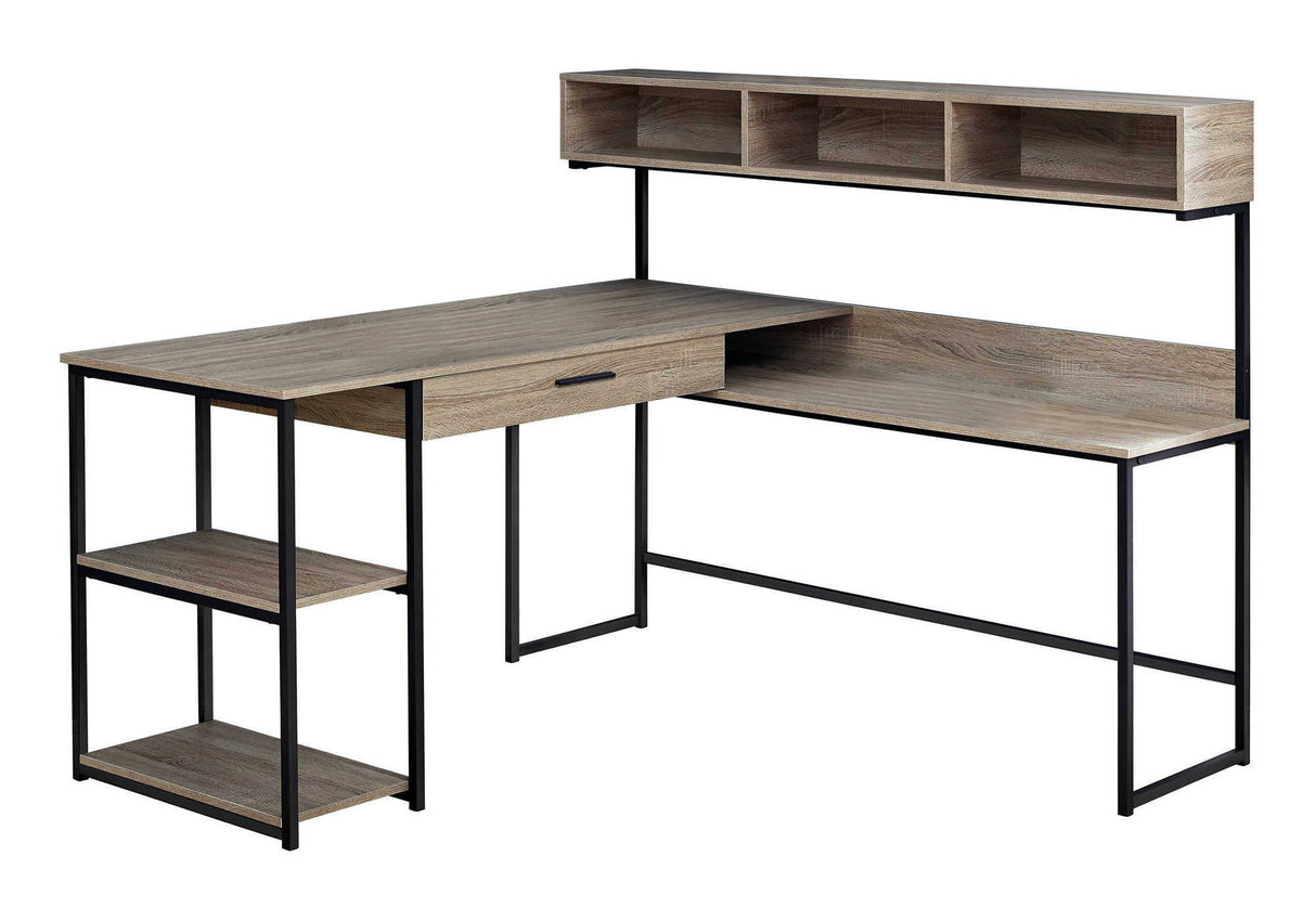 L-Shaped Corner Computer Desk with Storage Drawers