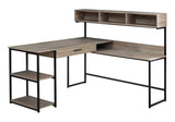 L-Shaped Corner Computer Desk with Storage Drawers