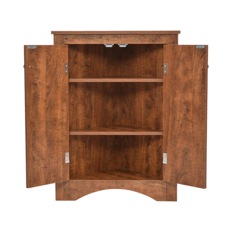 Triangle Bathroom Storage Cabinet With Adjustable Shelves, Freestanding Floor Cabinet For Home Kitchen HouseOfZazla