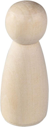 56 PCS Unfinished Natural Wooden Peg Dolls,Little Wooden Peg People for Painted or Craft WoodArtSupply