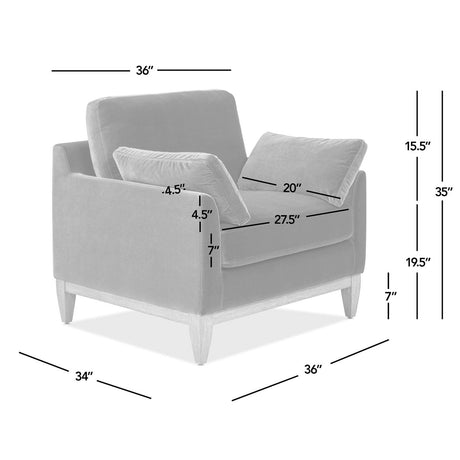 Pasadena - Wide Modern Farmhouse Accent Arm Chair - Olive Green HouseOfZazla