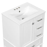 Bathroom Vanity, Modern Bathroom Cabinet With Sink Combo Set, Bathroom Storage Cabinet With A Soft Closing Door And 3 Drawers, Solid Wood Frame