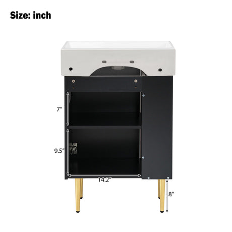Bathroom Vanity, Combo Cabinet, Bathroom Storage Cabinet, Single Ceramic Sink HouseOfZazla