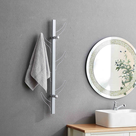 Vertical Eight Hook Coat Rack Wall Mount HouseOfZazla
