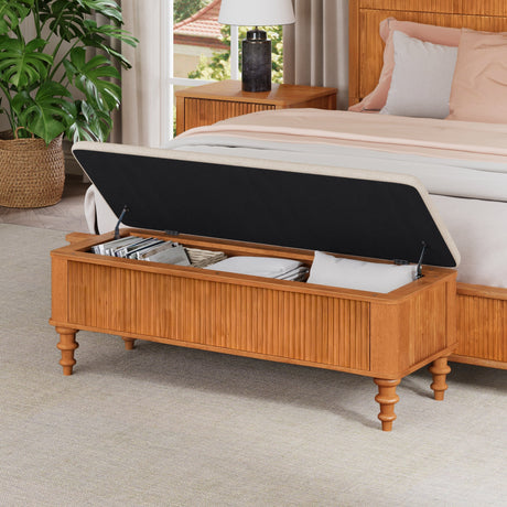50.8-Inch Multi-Functional Storage Ottoman Bench HouseOfZazla