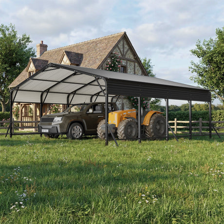 20'x20' Galvanated Steel Carport Canopy HouseOfZazla