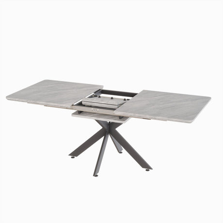 Modern Extendable Dining Table Set With Soft Padded Armless Chairs HouseOfZazla