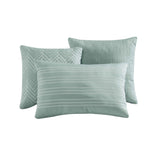 Vesta Gold Satin Circle-Quilted 7-Piece Comforter Set