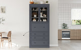 TOPMAX 36 x 16.5 x 78 Inch Freestanding Kitchen Pantry Storage Cabinet
