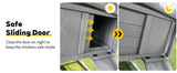 141" Gray Large Wooden Chicken Coop with Nesting Box