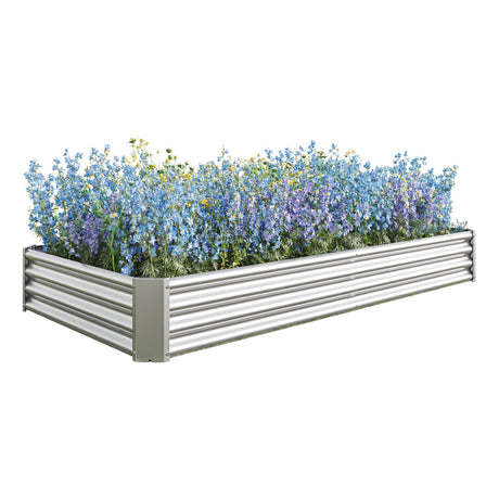 Raised Garden Bed Kit - Metal 7.6x3.7x0.98 ft HouseOfZazla