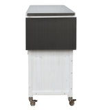 Foldable Outdoor Kitchen Island Patio Cart with Storage