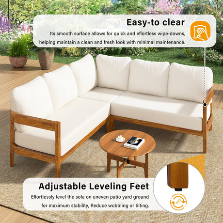 U_Style Acacia Solid Wood Patio Furniture Set HouseOfZazla