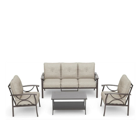 Patio Furniture Set with Coffee Table and Cushions for Backyard HouseOfZazla