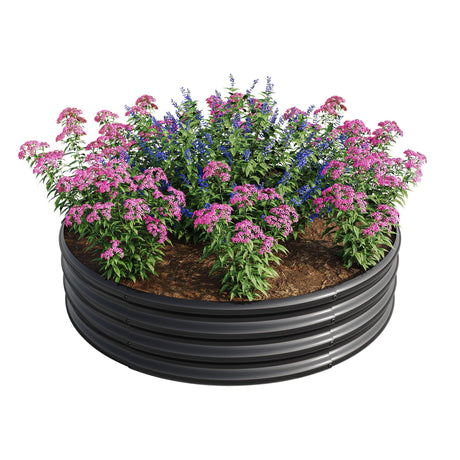 2PCS 47.24" Round Raised Garden Beds for Outdoor Gardening HouseOfZazla