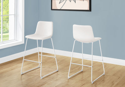 Bar Height Office Chair with Curved Backrest and Leather-Look Upholstery