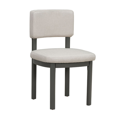 Dining Table Set With 6 Upholstered Chairs, Rectangular Table With Cutout Legs HouseOfZazla