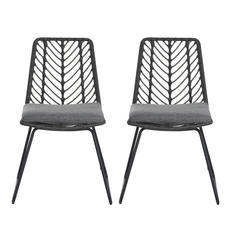 DEJA Chair 2PCS with 2 Cushions, Gray HouseOfZazla
