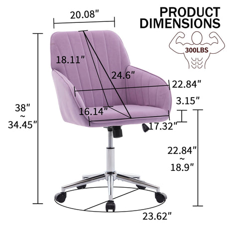 Adjustable Ergonomic Office Chair, Swivel Backrest Seat HouseOfZazla