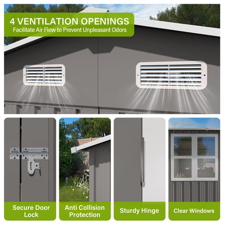 Outdoor Storage Shed With Lockable Doors HouseOfZazla