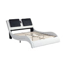 Platform Bed Frame With LED Lighting, Bluetooth Music, Vibration Massage HouseOfZazla