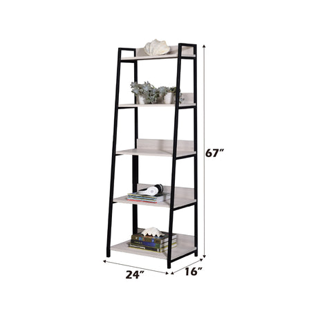 Wendral Natural & Black Finish 24"W Bookshelf HouseOfZazla