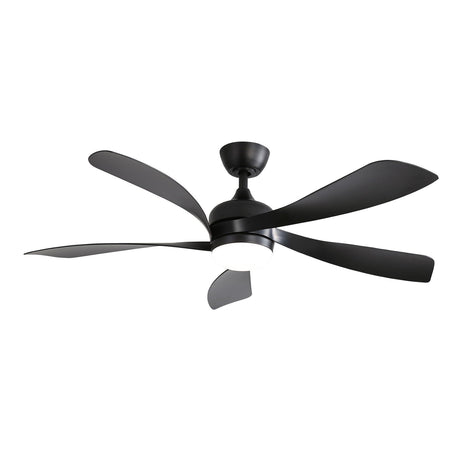 Ceiling Fan With 3-Color Dimmable LED Light and Remote Control - Black HouseOfZazla