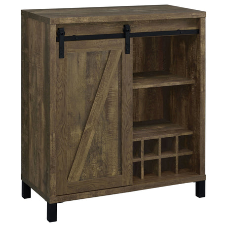 Arcata - Sliding Door Bar Cabinet - Oak HouseOfZazla