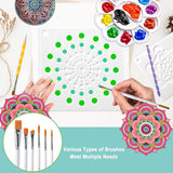 58PCS Scrapbook Supplies Mandala Rock Dotting Tools Set Painting WoodArtSupply