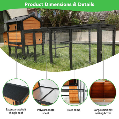 Chicken Coop With Run And Nesting Box HouseOfZazla