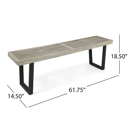 Intrinsic Outdoor Dining Bench With Slat Top HouseOfZazla