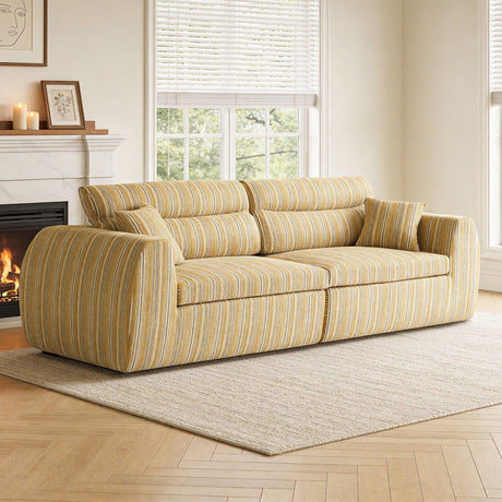 3 Seater, Couch With Throw Pillows For Living Room HouseOfZazla
