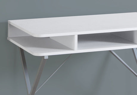 Computer Desk For Home Office, Laptop, Storage Shelves, Modern Convenient Design - White HouseOfZazla
