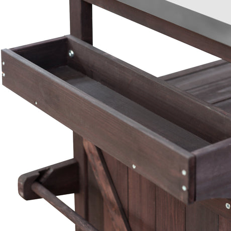 K&K Outdoor Kitchen Island, Rolling Bar Cart & Storage Cabinet HouseOfZazla